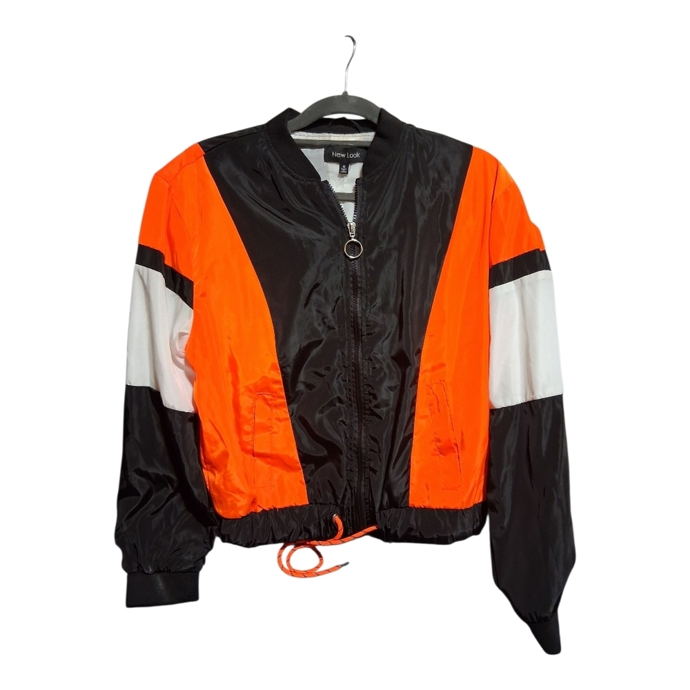 New Look Black and Orange Bomber Jacket